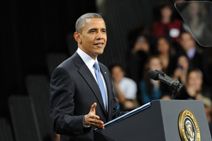  President Obama giving a speech 