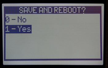Save and Reboot