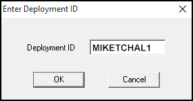 Enter deployment ID