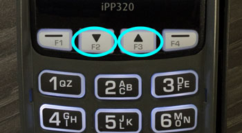 F2/F3 Keys on Ingenico iPP 320