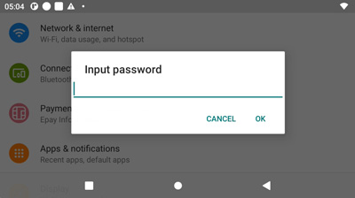 RX7000 Input Password