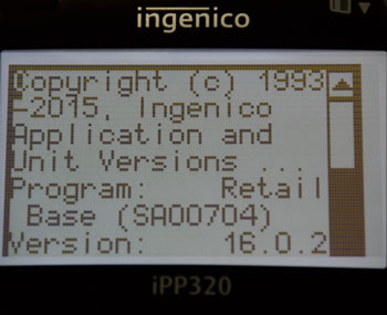 Ingenico iPP splash screen