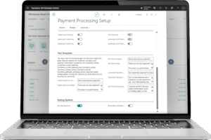 System Solutions ERP Payment Processing Screen