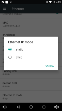Static Ethernet on IM30